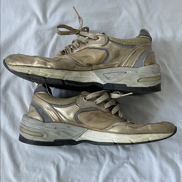 Golden Goose Gold Dad Star Sneakers Shoes - Picture 6 of 8